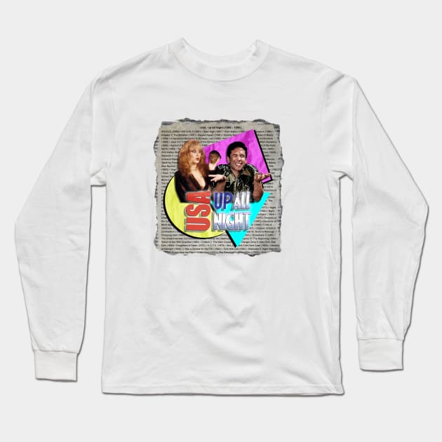 USA Up All Night Version 2 Long Sleeve T-Shirt by Exploitation-Vocation